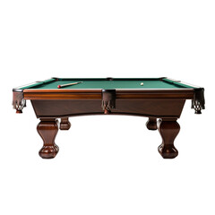 billiard table with balls
