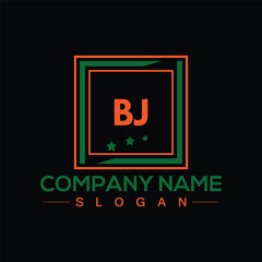 Creative letter BJ monogram for business logo design template