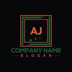 Creative letter AJ monogram for business logo design template