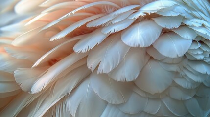 Obraz premium Close Up of Orange and White Feather