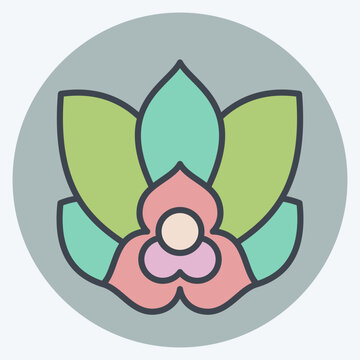 Icon Rumdul. related to Cambodia symbol. color mate style. simple design editable. simple illustration