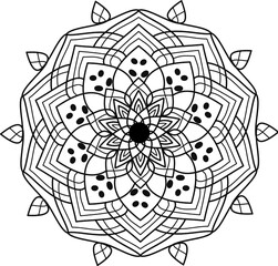 Obraz premium Black and white mandala. Mandala art.fabric wallpaper, fabric pattern,seamless pattern ,ethnic pattern ,ethnicdesign ,fashion design , Ethnic geometric design,Ethnic pattern in tribal, 