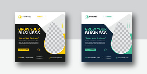 Business webinar editable business webinar social midia post vactor banner tamplate.Business conference flayer creative digital marketing 