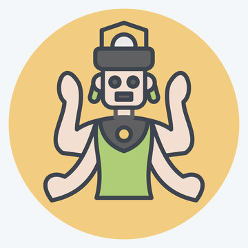 recommend clip art: Icon Vishnu Statues. related to Cambodia symbol. color mate style. simple design editable. simple illustration
