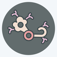 Icon Nerve. related to Body Ache symbol. color mate style. simple design editable. simple illustration