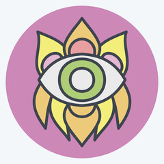 Icon Boho Style. related to Indigenous People symbol. color mate style. simple design editable. simple illustration