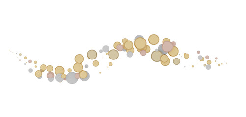 Glittering Spectacle: Captivating 3D Illustration of Glittery gold Confetti