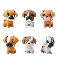 Obraz premium set of dogs