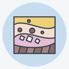 Icon Geological. related to Mining symbol. color mate style. simple design editable. simple illustration