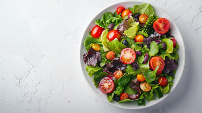 salat on white background