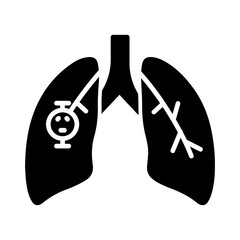 Lung Cancer Vector Icon