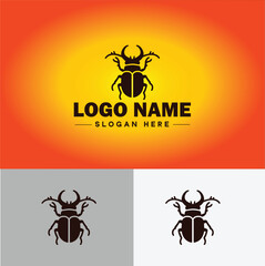 Beetle logo vector art icon graphics for company brand business logo template