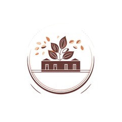 Coffee house logo design on white background.