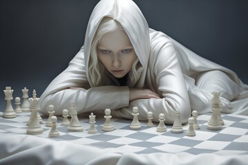Schöne spielt Schach