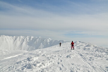 Fototapeta na wymiar Mt Yotei Vulcano Crater in Winter Hokkaido Japan Ski Touring
