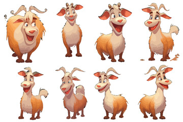 6-Vector AI Goat - Sheep Character Set
