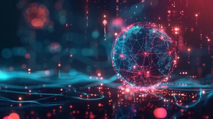 Cercles muraux Bordeaux AI Machine Learning, Innovation and Collaboration Visions of Tomorrow: Deep Dive into the Realm of AI, Robotics, and Cutting-Edge Futuristic Technology, Advanced Systems Shape the Landscape background
