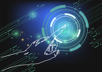 Abstract sense of science and technology graphic design