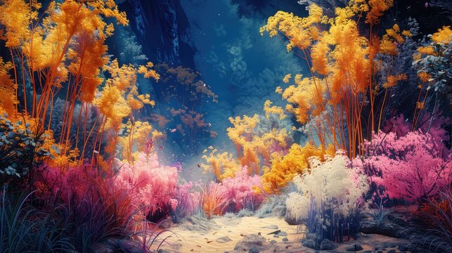 Organic Technicolor Painting the Vibrancy of Digitalized Organic Landscapes