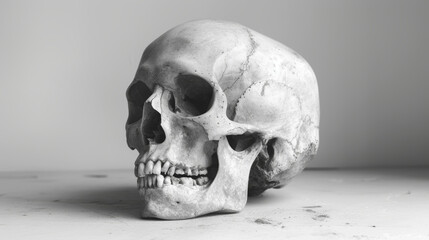 Obraz premium skull on white background