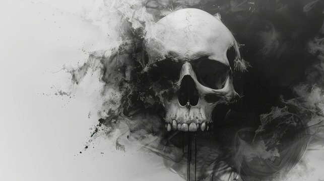 skull on white background