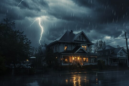 House standing strong in the storm
