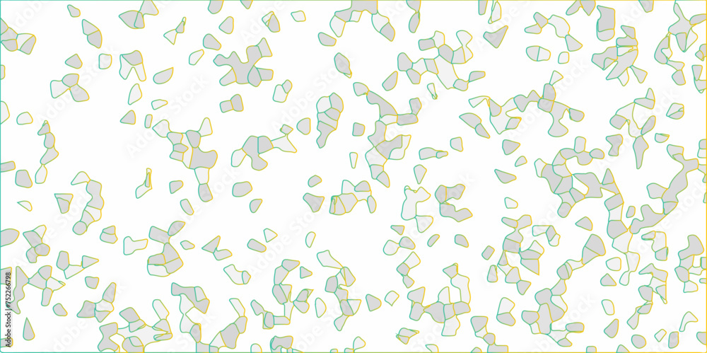 Poster abstract multi color and white broken stained glass background. 3d shapes voronoi diagram seamless g