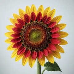 sunflower in the garden on white
