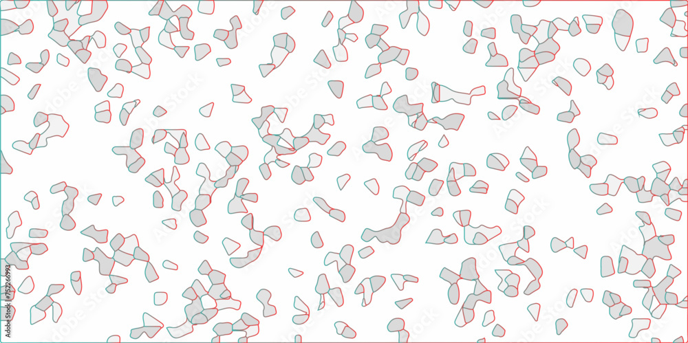 Aufkleber abstract multi color and white broken stained glass background. 3d shapes voronoi diagram seamless g