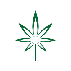 Green leaf logo vector element symbol template
