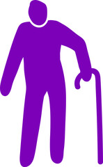 할아버지 환자 실루엣
