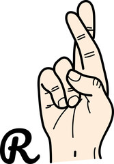 수화 알파벳 손 손가락 gestures
