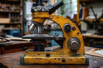 experiments and practical work with a microscope in the laboratory professional photography