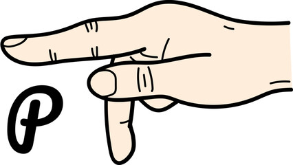 수화 알파벳 손 손가락 gestures
