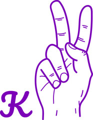 수화 알파벳 손 손가락 gestures
