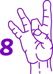 수화 숫자 손 손가락 gestures