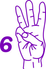 수화 숫자 손 손가락 gestures