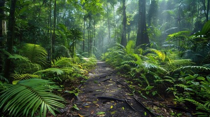 Path Through Dense Forest