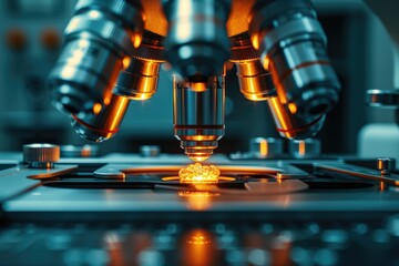 experiments and practical work with a microscope in the laboratory professional photography