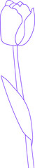 라인 튤립 일러스트