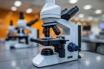 experiments and practical work with a microscope in the laboratory professional photography