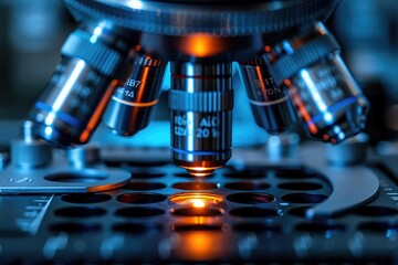 experiments and practical work with a microscope in the laboratory professional photography