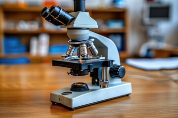 experiments and practical work with a microscope in the laboratory professional photography