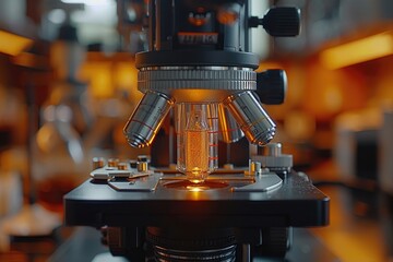 experiments and practical work with a microscope in the laboratory professional photography