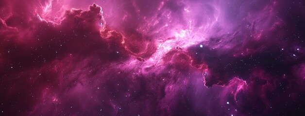  Cosmic Nebula Cloud in Purple Hues. - obrazy, fototapety, plakaty