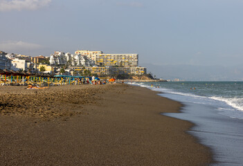  La Carihuela beach in Torremolinos, Malaga, Costa del Sol, Spain
