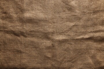 Texture of natural burlap fabric as background, top view