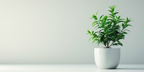 plant vase isolated on white empty space