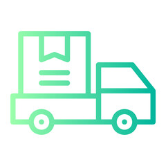delivery truck gradient icon