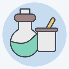 Icon Science Instruments. related to Biochemistry symbol. color mate style. simple design editable. simple illustration